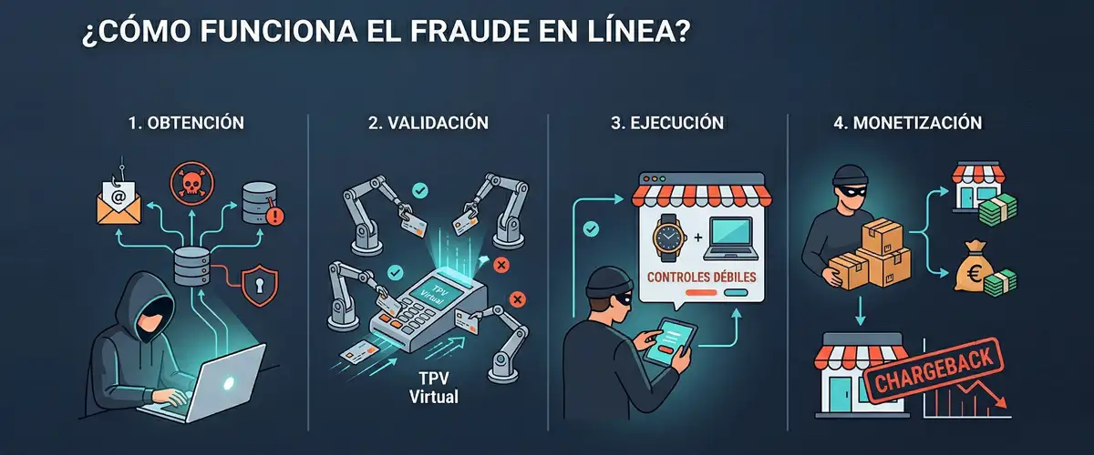 How online fraud works step by step Online fraud process in digital payments