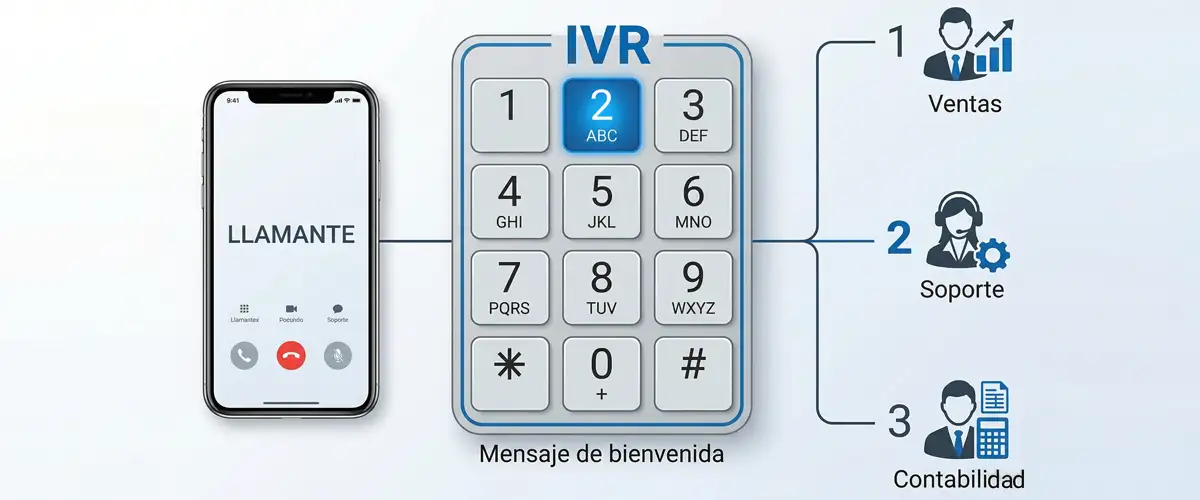 IVR system with interactive phone menu