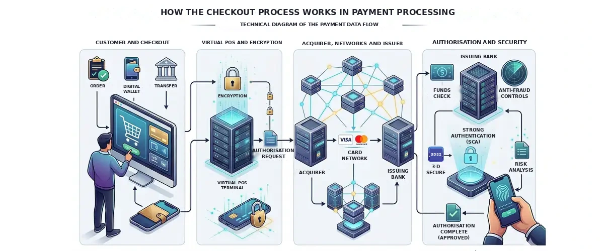 Online payment checkout process Online payment checkout process