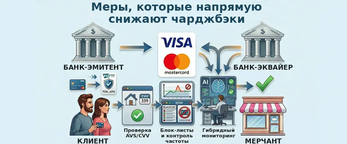 Контроли, которые напрямую снижают количество чарджбеков