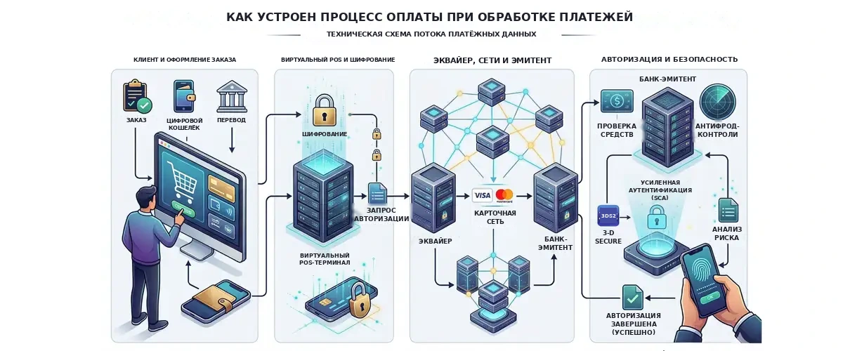 Процесс оплаты в интернет-магазине Процесс оплаты в интернет-магазине