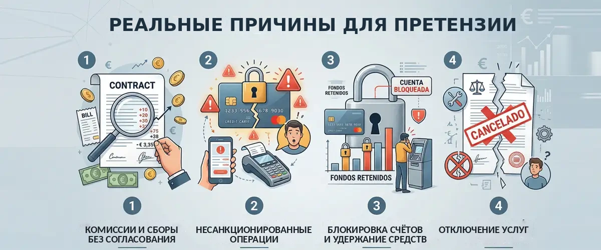 Причины подачи жалобы в Банк Испании Причины подачи жалобы в Банк Испании